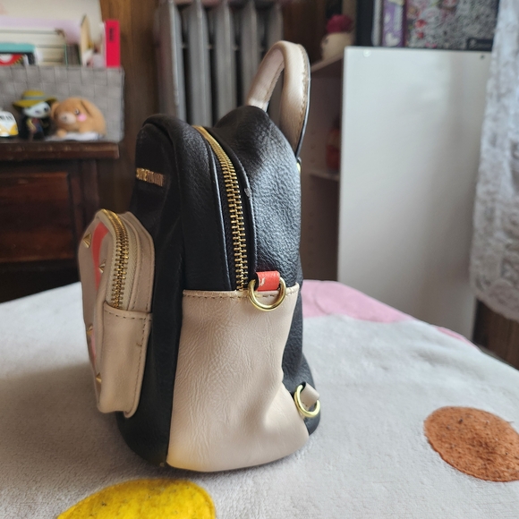 Steve Madden Black and Cream Mini Backpack - Picture 5 of 7